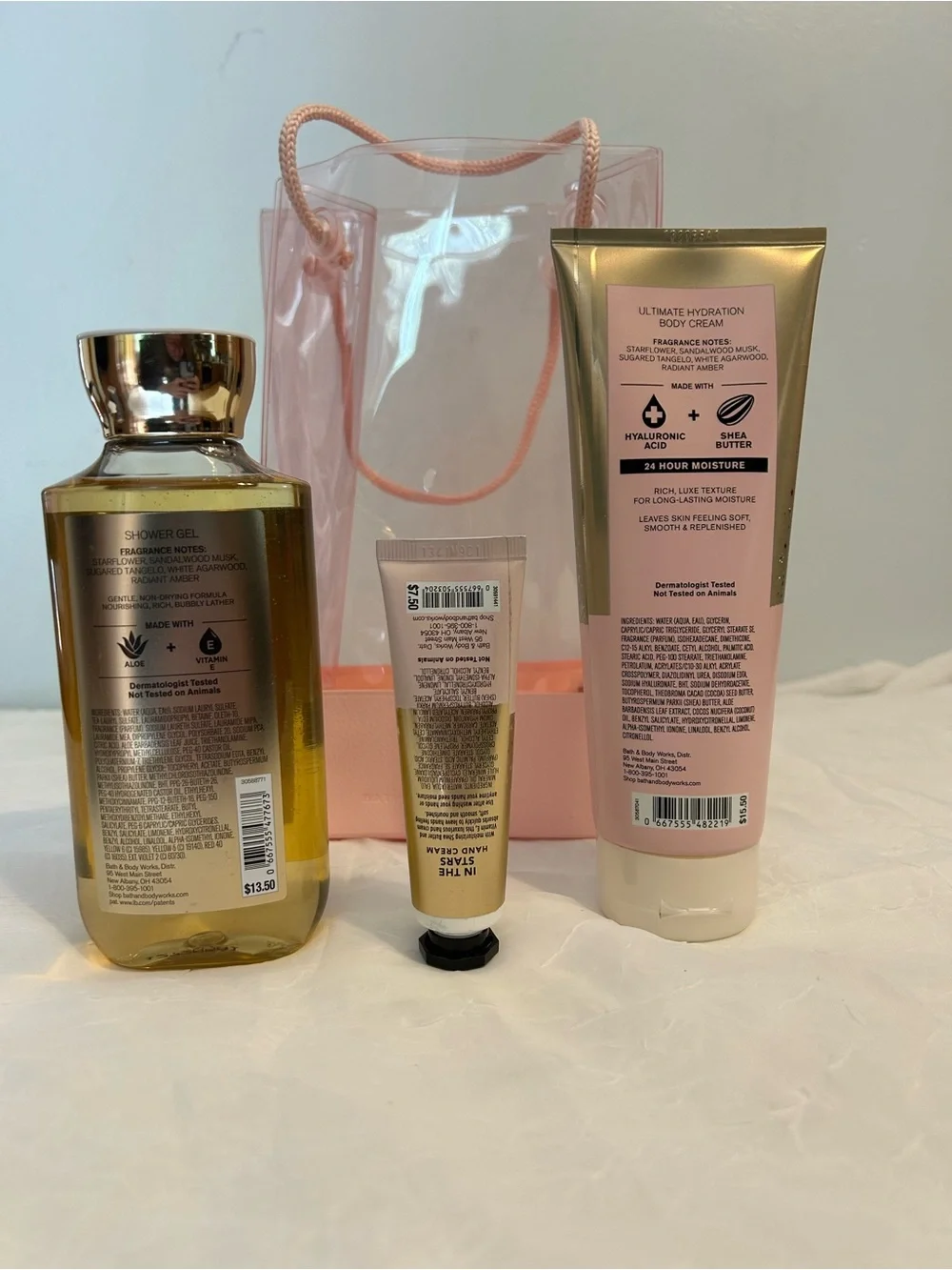 Bath & Body Works In The Stars Pink & Gold Gift Set